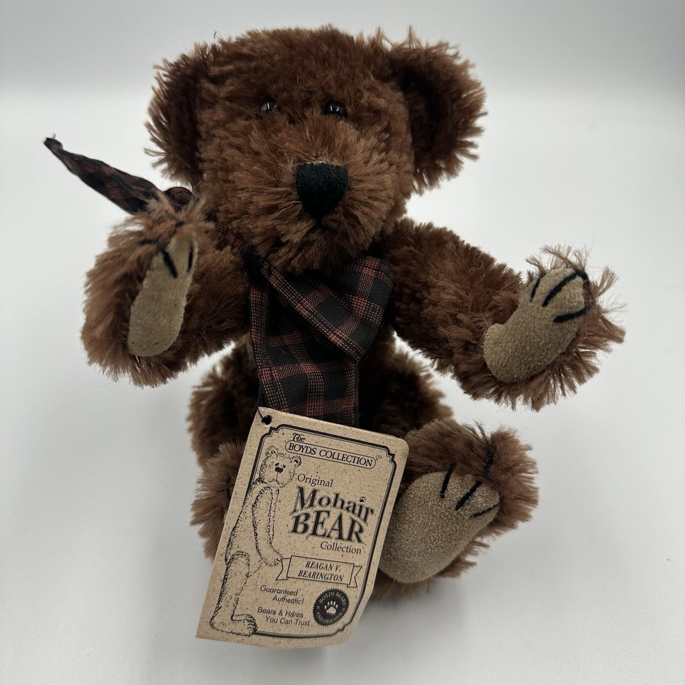 VTG 1997 Boyds Bears Reagan V Bearington 590070-05 Mohair‎ Jointed Plush Bear